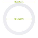 Led downlight verloopring | Ø180-224mm | Wit