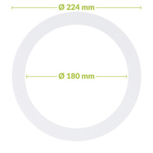 Led downlight verloopring | Ø180-224mm | Wit
