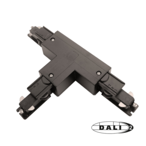 DALI 3-fase rail T-connector rechts | Zwart