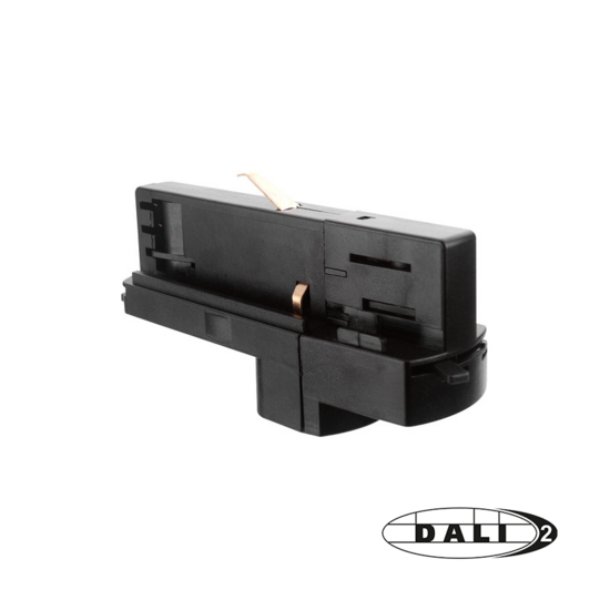 DALI 3-fase rail adapter Zwart