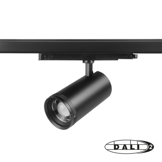 Railspot | 3-fase | DALI dimbaar | Zwart | 30W | Zoomfunctie