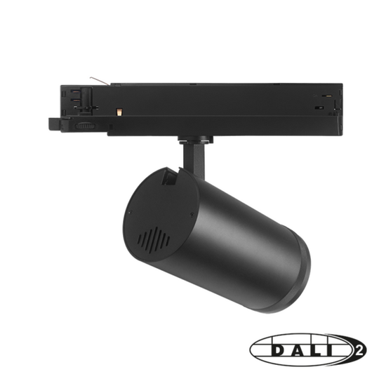 Railspot | 3-fase | DALI dimbaar | Zwart | 30W | Zoomfunctie