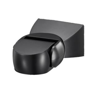 Zwarte IP65 opbouw bewegingsmelder voor wandmontage