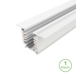 Inbouw 3-fase rail van 100 cm in wit