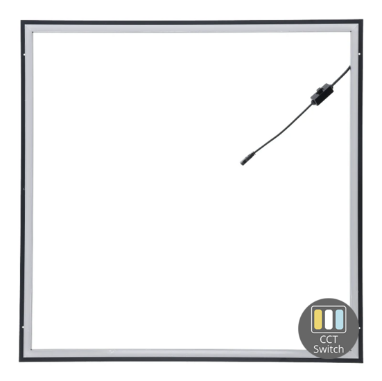 Led paneel 60x60cm | CCT switch | 40W | Side-lit | Zwart - Image 2