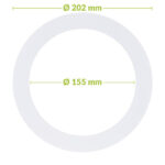 Led downlight verloopring | Ø155-202mm | Wit