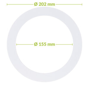 Led downlight verloopring | Ø155-202mm | Wit