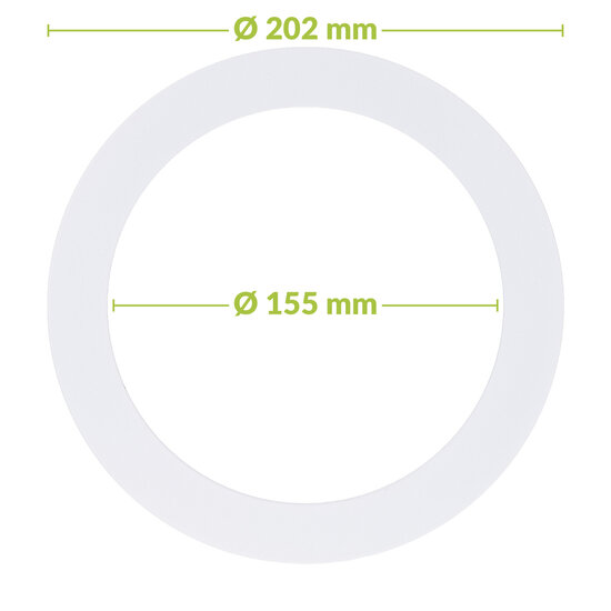 Led downlight verloopring | Ø155-202mm | Wit