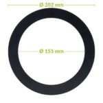LED-Downlight-Reduzierring | Ø 155-202 mm | Schwarz