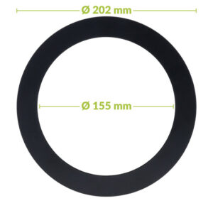 Led downlight verloopring | Ø155-202mm | Zwart