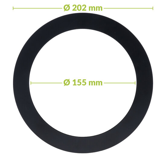 LED-Downlight-Reduzierring | Ø 155-202 mm | Schwarz