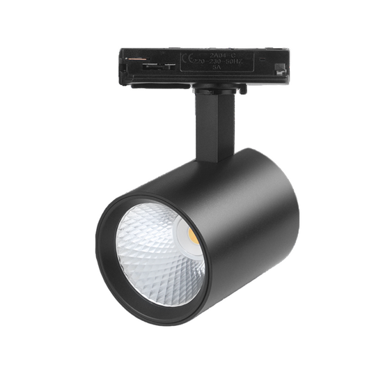 1-fase railspot 10W zwart met instelbare lichtkleur (3000K-4000K-5700K)