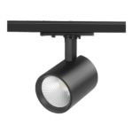 Zwarte dimbare 1-fase railspot Pando 10W met CCT-switch