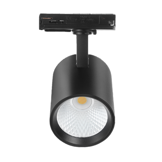 1-fase railspot 10W zwart met instelbare lichtkleur (3000K-4000K-5700K)