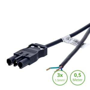 Black 3-SWP male connection cable, 0