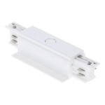 Witte I-vorm voedingsconnector voor 3-fase inbouwrail