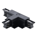 Zwarte T-vorm Right-2 connector voor 3-fase inbouwrail