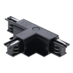 Zwarte T-vorm Right-1 connector voor 3-fase inbouwrail