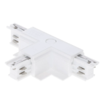 Witte T-vorm Right-1 connector voor 3-fase inbouwrail