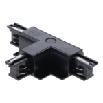 Zwarte T-vorm Left-2 connector voor 3-fase inbouwrail