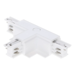 3-fase inbouwrail T-connector | Links-2 | Wit