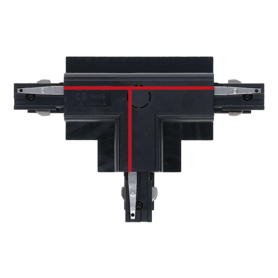 3-fase inbouwrail T-connector | Links-1 | Zwart – Bild 2