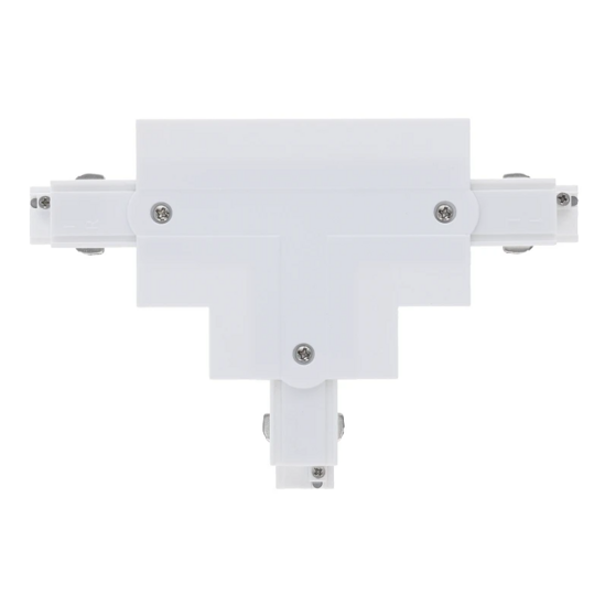3-fase inbouwrail T-connector | Links-1 | Wit – Image 3