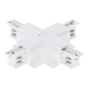 3-fase inbouwrail X-connector |  Wit