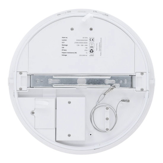 Led plafonnière Nomos Pro | Ø280 | 13-18-24W | CCT-switch | IP54 | Dimbaar - Afbeelding 2