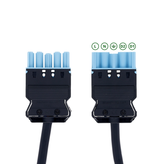 5-SWP verlengsnoer | 5 meter | 5×1.5mm² | Zwart – Image 2