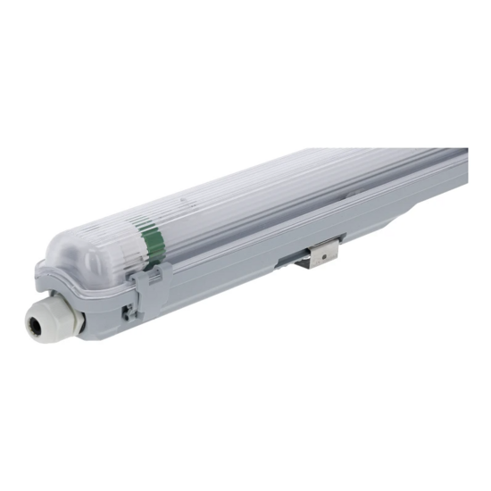 Grijs TESSA IP65 armatuur voor één T8 LED TL-buis van 150 cm