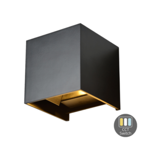 Led up-down light | Wandarmatuur Zwart | Dimbaar | CCT Switch