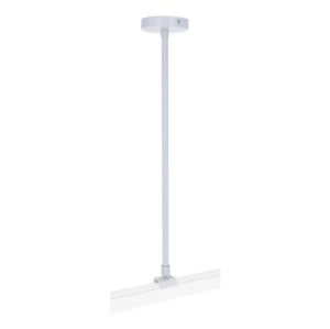 Wit draadstang ophangsysteem 30 tot 60 cm voor 3-fase rail