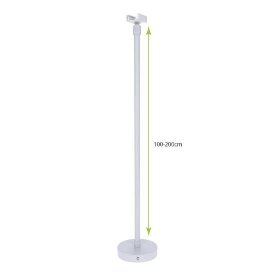 3-fase rail ophangsysteem draadstang 100 tot 200 cm | Wit | 2 stuks - Afbeelding 2