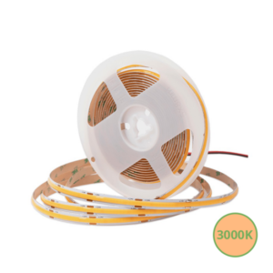COB ledstrip 8mm - 3000K - 24V - 10W/m - 5M - vrij knipbaar - IP20