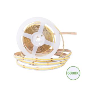 COB ledstrip 8mm - 6000K - 24V - 10W/m - 5M - vrij knipbaar - IP20