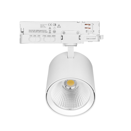 3-fase dimbare railspot | 10-20-30W | CCT-switch | Wit