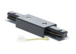 Matzwarte I-connector met middenvoeding voor 1-fase rail