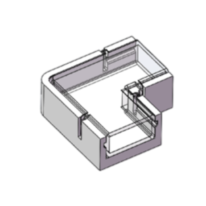 IP65 L-connector voor 8mm single-color COB ledstrip