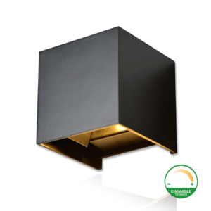Led up-down light | 2x3W | Dim to Warm | Zwart