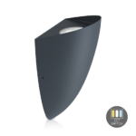 Anthracite dimmable Daphnis LED wall light with CCT switch