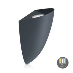Antracietkleurige dimbare Daphnis LED-wandlamp met CCT-switch