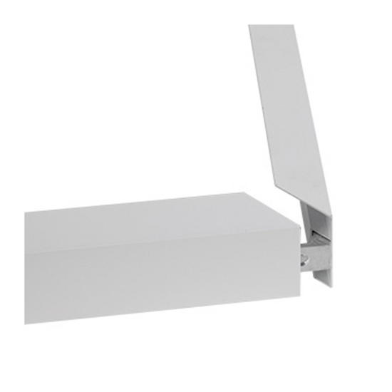 Opbouw clickframe led paneel | 120x30cm | 50mm | Wit | Back- en side-lit