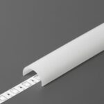 Klickbare Abdeckung für Aufbauprofil rund bis 12mm | 2M | Weiß