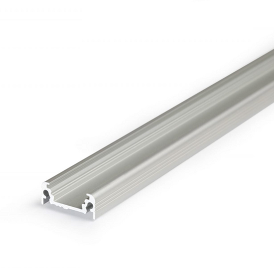 Ledstrip opbouwprofiel vlak tot 14mm | 2M | Zilver