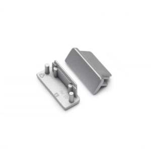 Eindkap tbv opbouwprofiel vlak tot 14mm | Zilver | 2 stuks