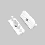 Eindkap met kabelopening tbv opbouwprofiel vlak tot 14mm | Wit | 20 stuks