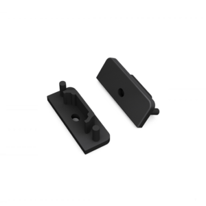 Eindkap met kabelopening tbv opbouwprofiel vlak tot 14mm | Zwart | 20 stuks