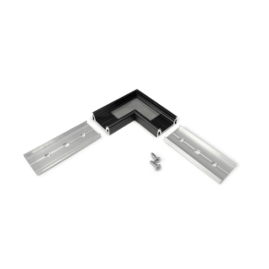 Hoekstuk tbv opbouwprofiel vlak tot 14mm | Zwart