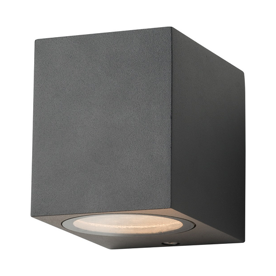 Wandleuchte quadratisch 1x GU10 Fassung Grau | Modern und Langlebig